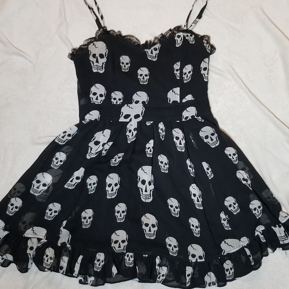 Royal Bones Black and white skull dress
